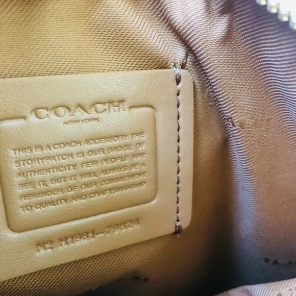 Coach Lamb Leather Clutch with Pink Floral Design - Picture 9 of 11